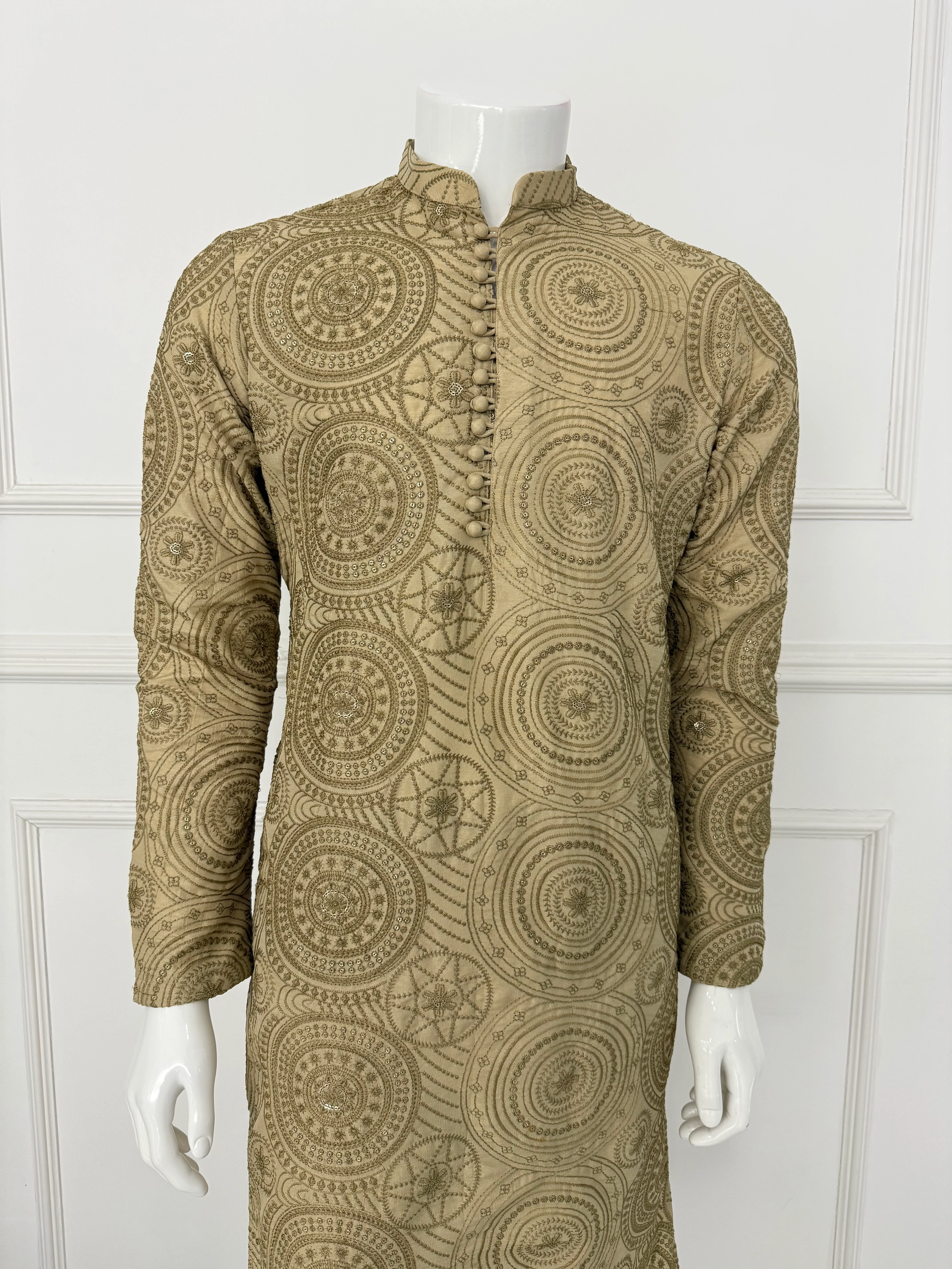 HKF103 Mens Embroidered Kurta Trouser - Image 3