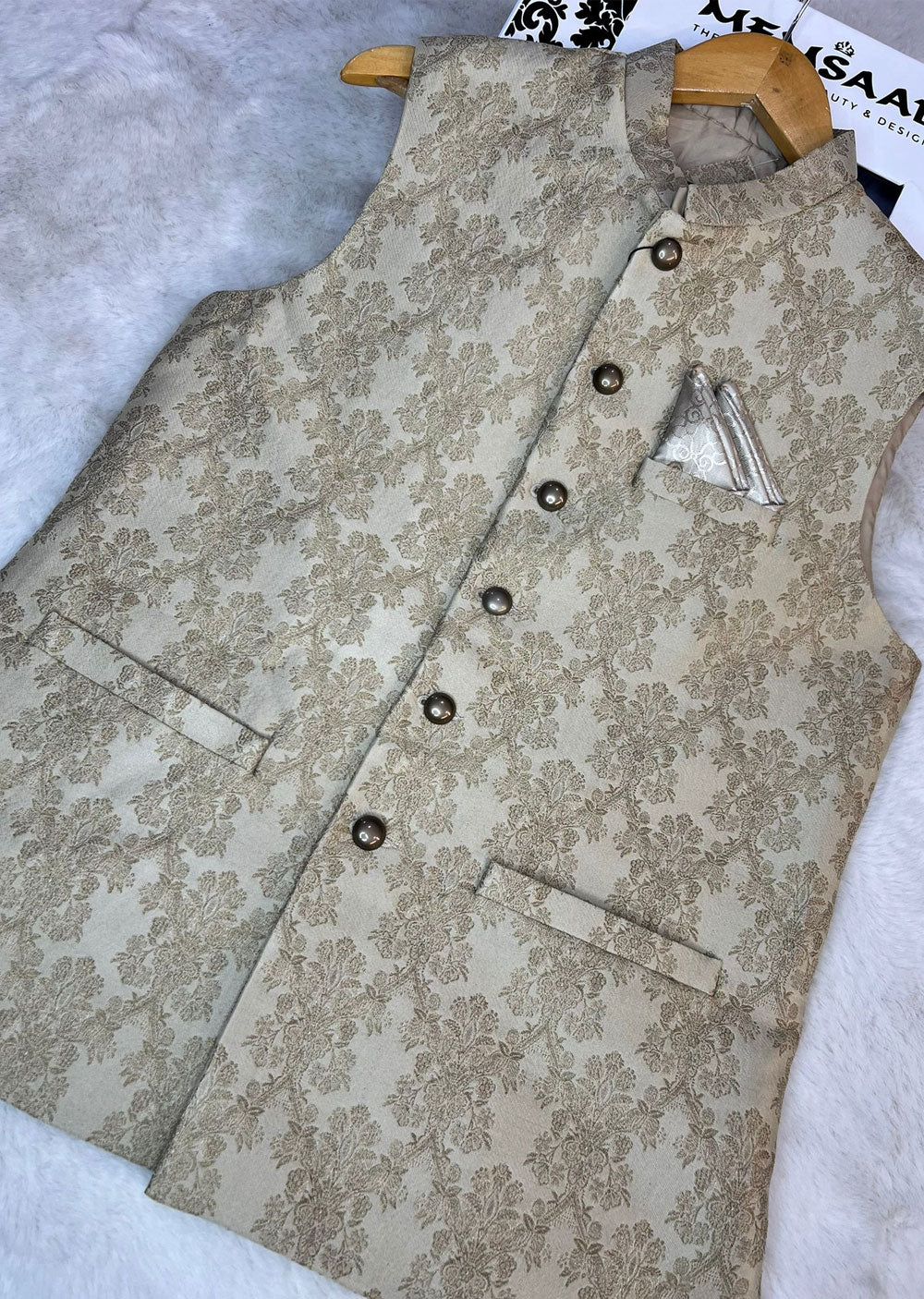 HM-40 Mens Premium Jammawar Waistcoat