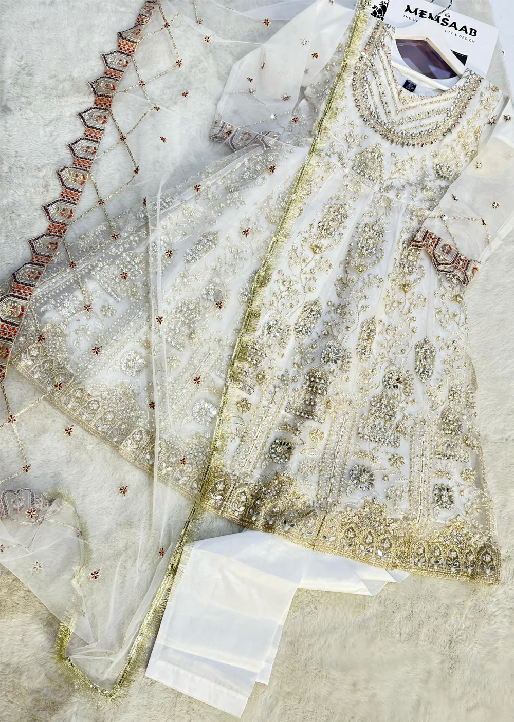 HMZDS-07 - Readymade - Embroidered Net Suit 2025