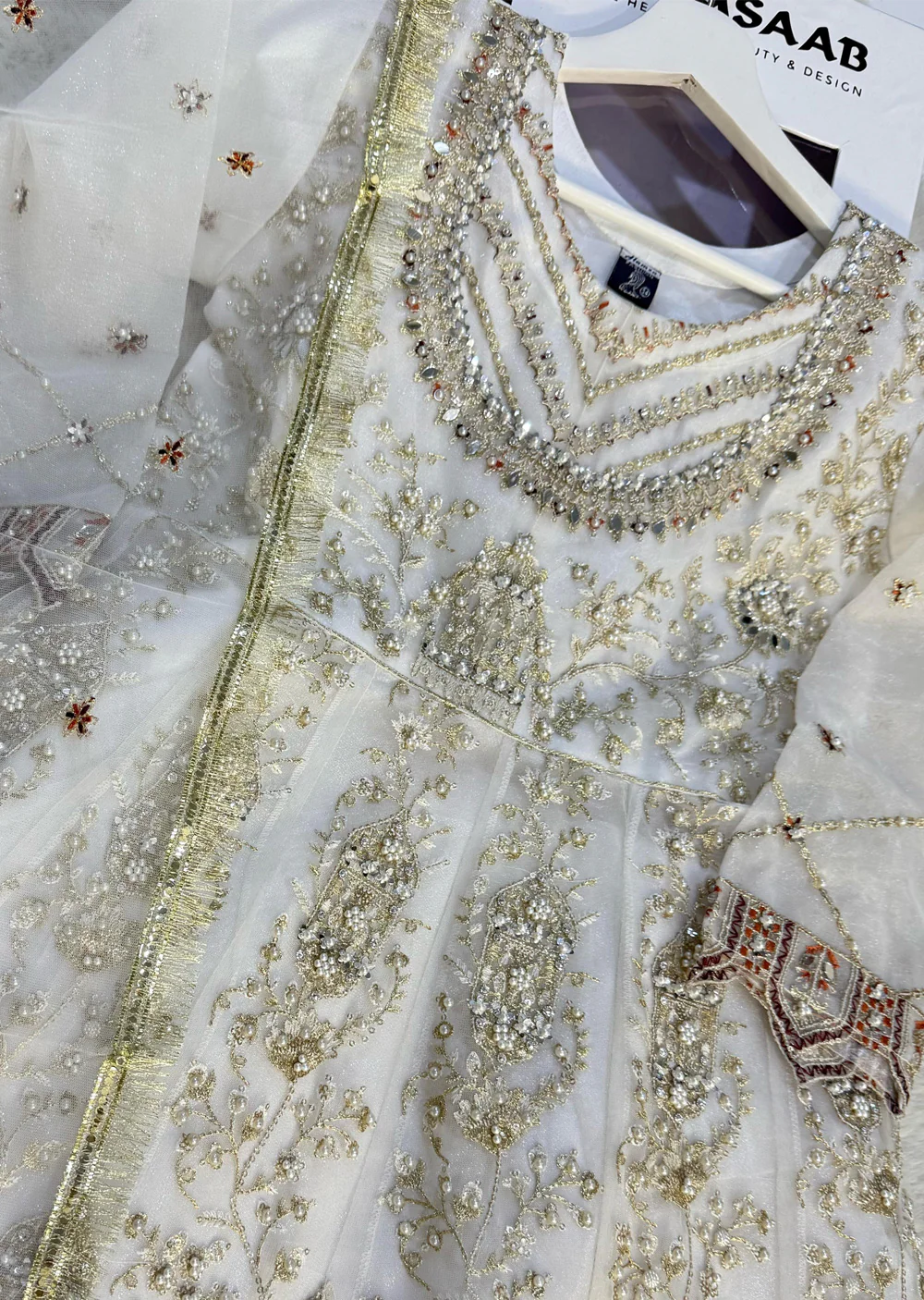 HMZDS-07 - Readymade - Embroidered Net Suit 2025 - Image 2
