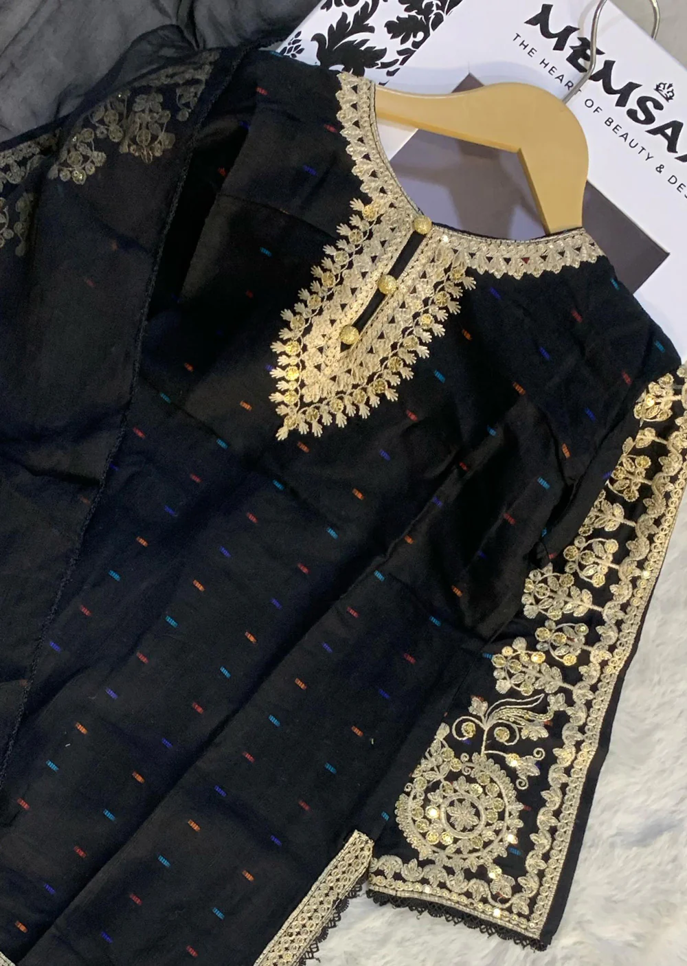 HMZDS-10 - Readymade - Embroidered Cotton Suit 2025 - Image 2