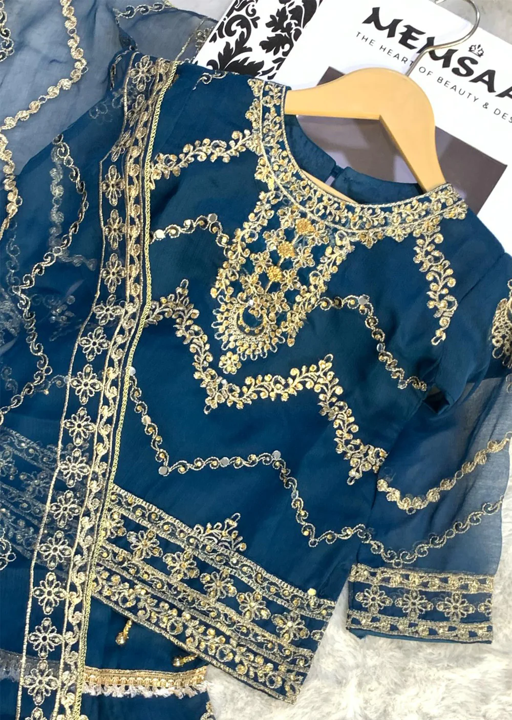 HMZDS-12 - Readymade - Embroidered Cotton Suit 2025 - Image 2