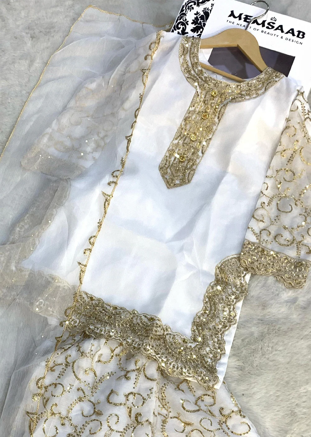 HMZDS-18 - Shararah- Readymade - Chiffon Suit 2025 - Image 2
