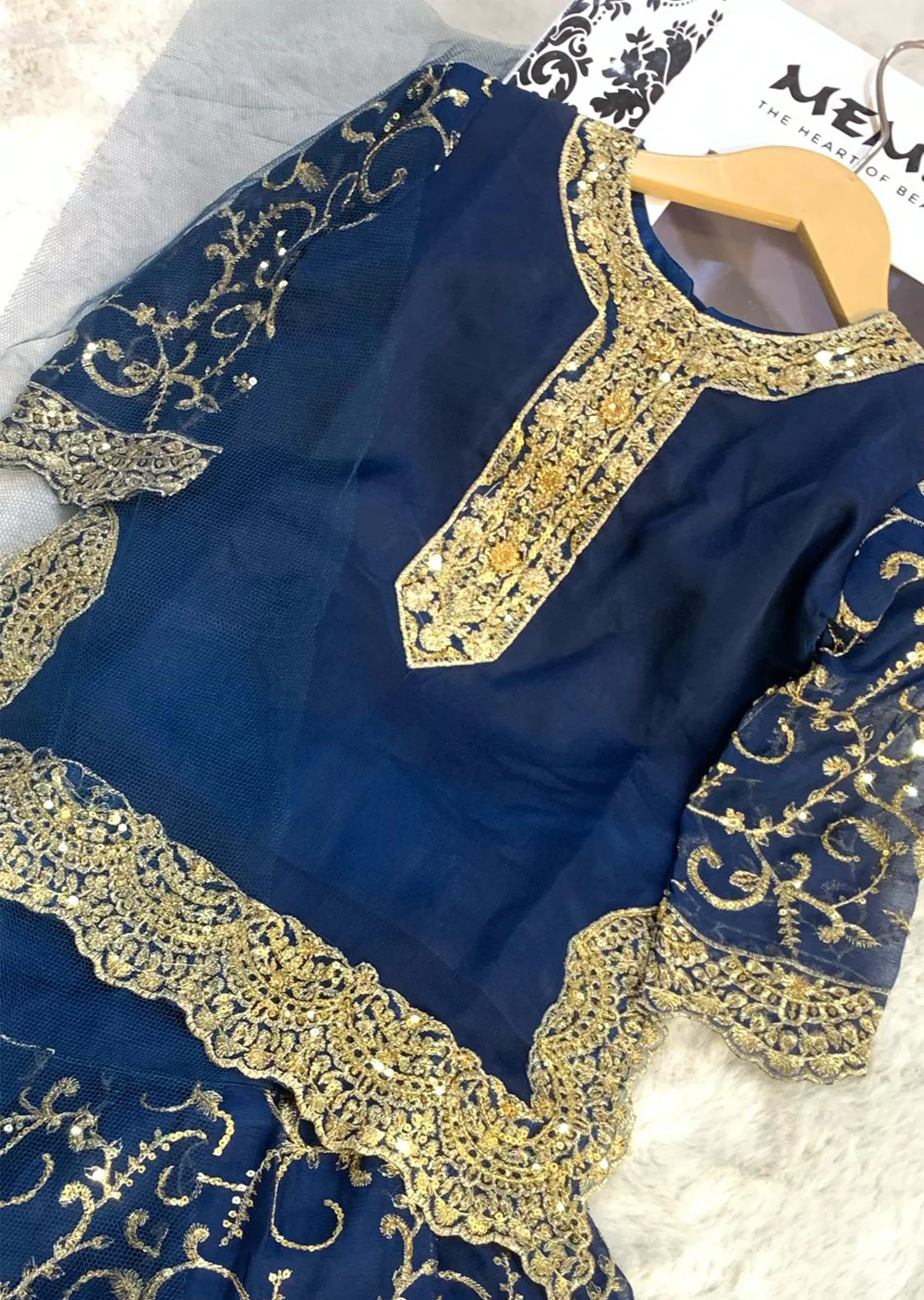 HMZDS-18 - Shararah- Readymade - Chiffon Suit 2025 - Image 7