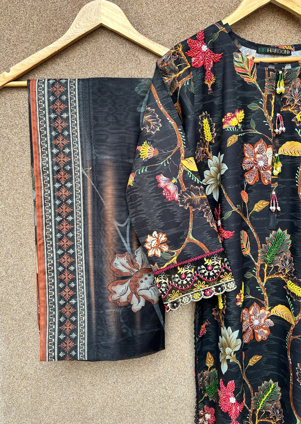 HNR-06 - Black - Readymade - Haroon Khaddar Suit 2025 - Image 4