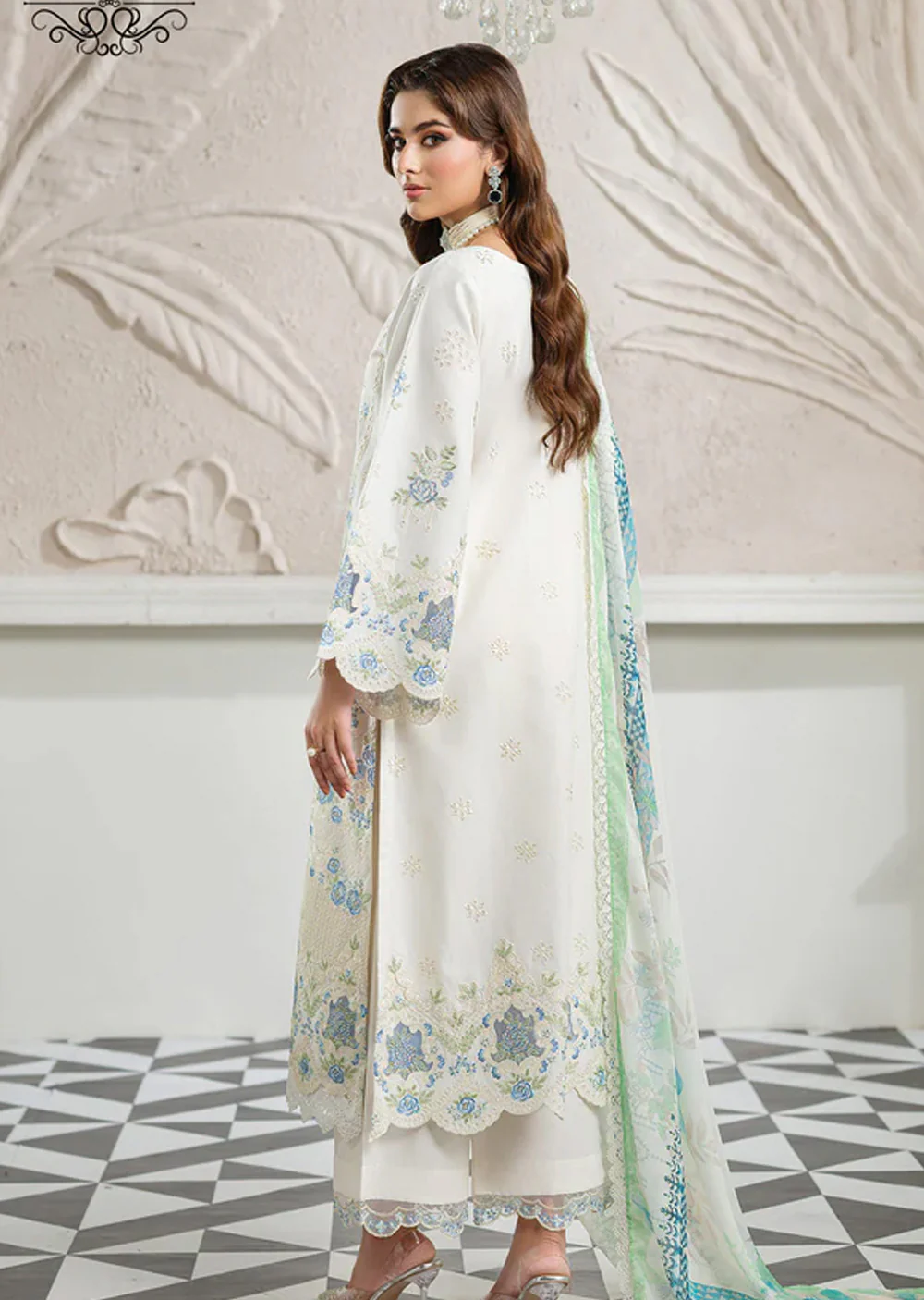 HSS-1177- Ivory Diviné - Luxury Viscose Suit - Image 2