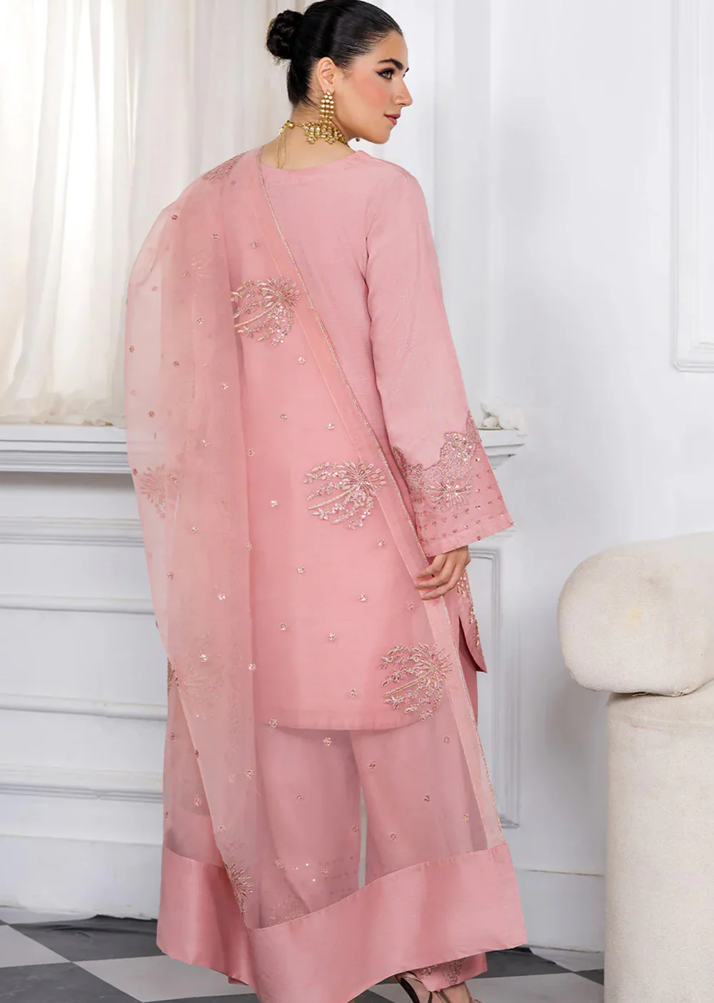HSS-1178- Ivory Diviné - Luxury LAWN Suit - Image 3