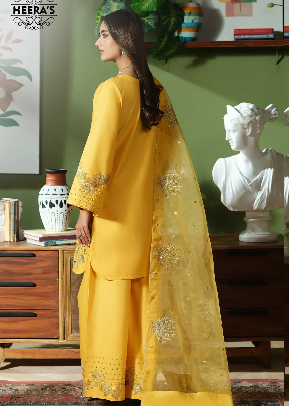 HSS-1178- Ivory Diviné - Luxury LAWN Suit - Image 4