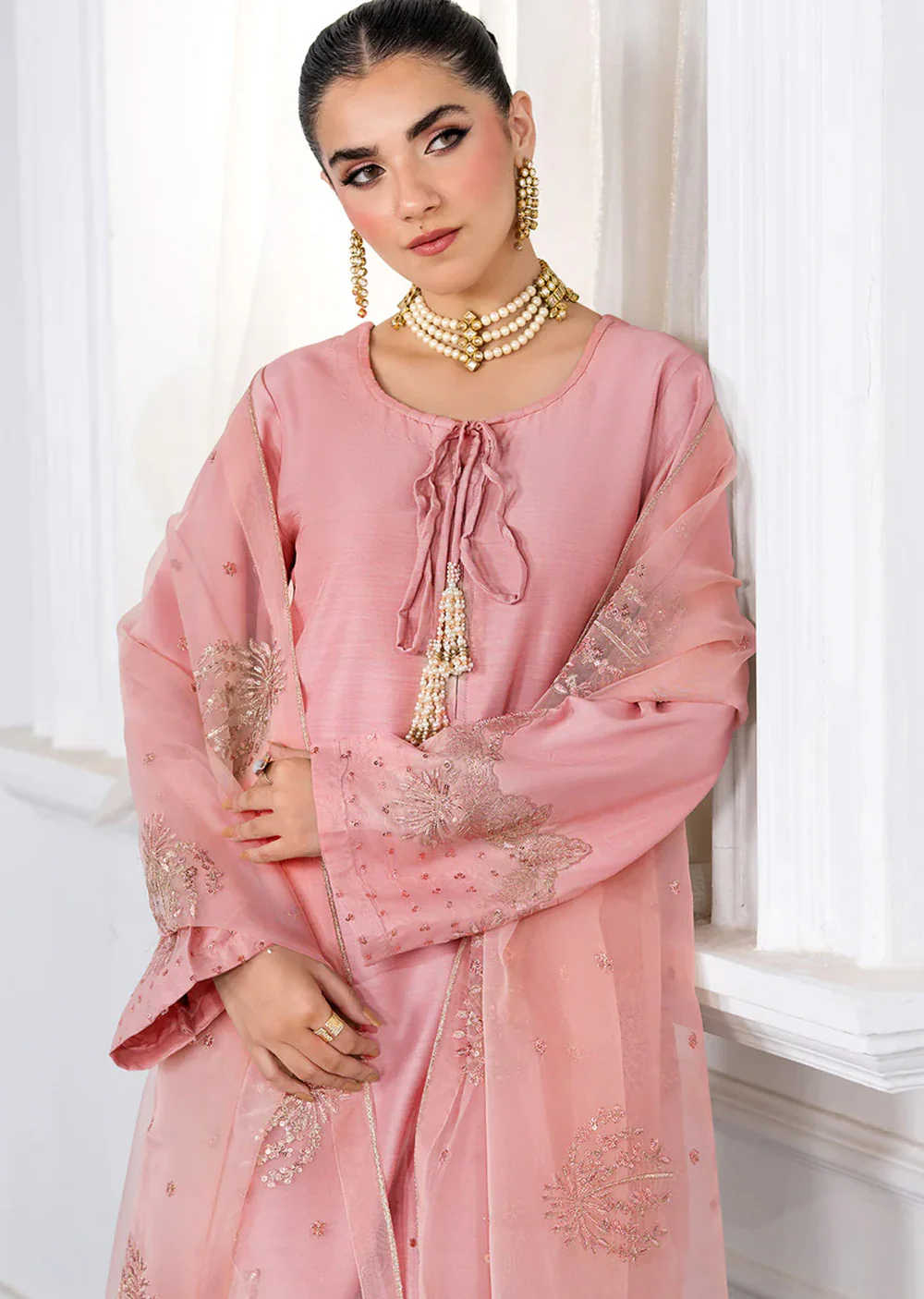 HSS-1178- Ivory Diviné - Luxury LAWN Suit - Image 7