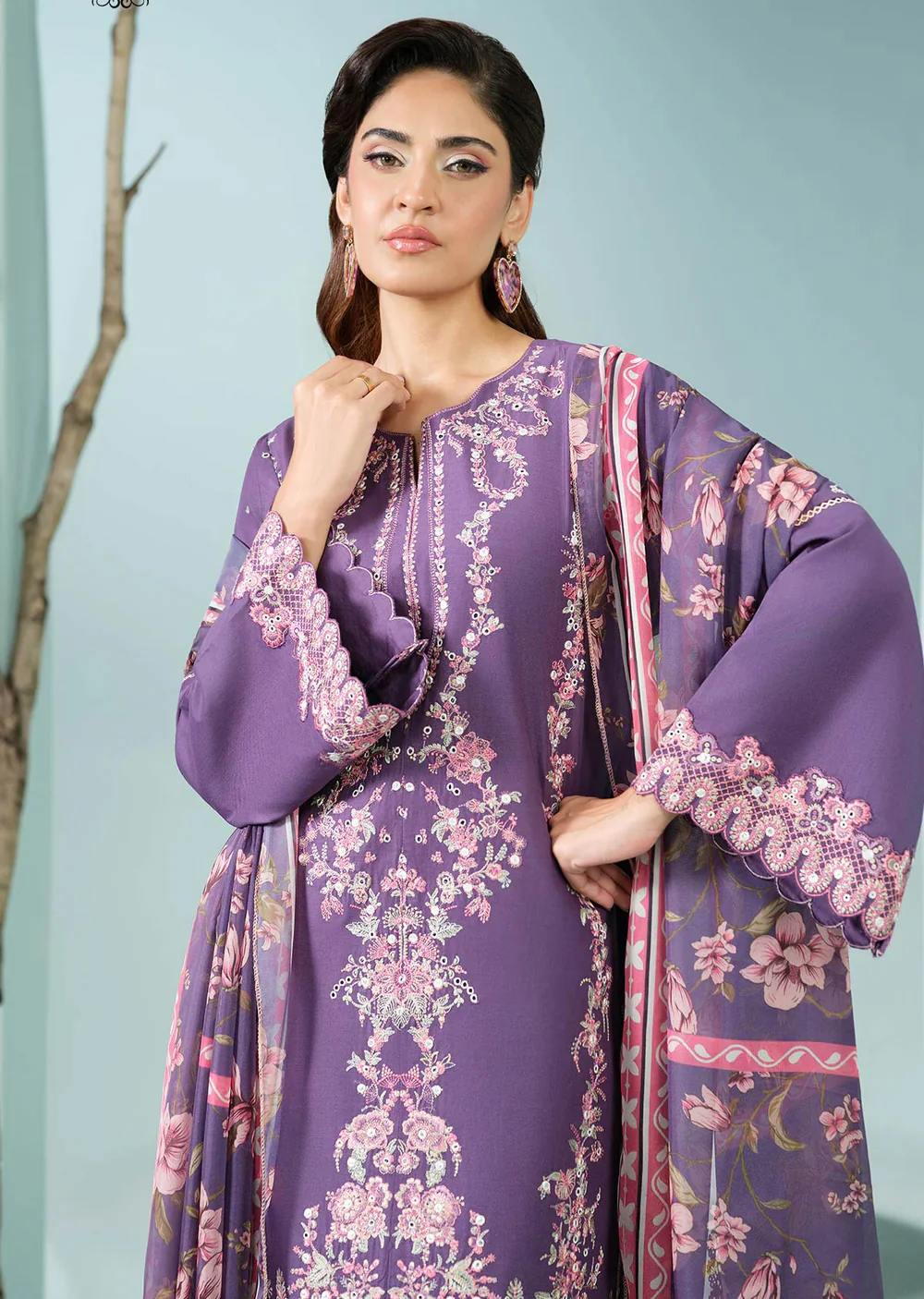 HSS-1179- Ivory Diviné - Luxury LAWN Suit - Image 5