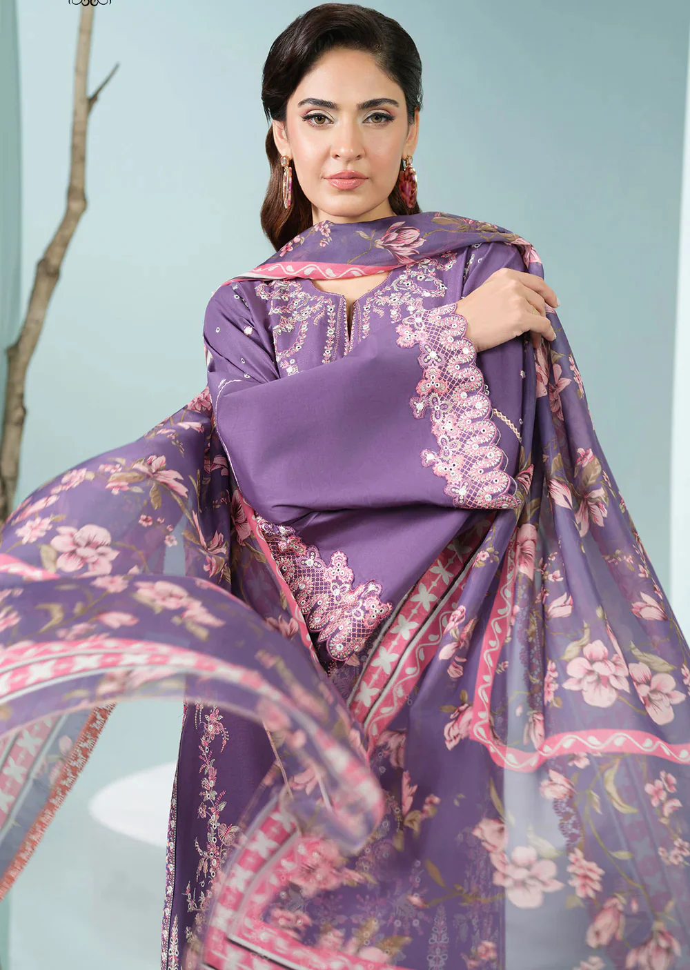 HSS-1179- Ivory Diviné - Luxury LAWN Suit - Image 6