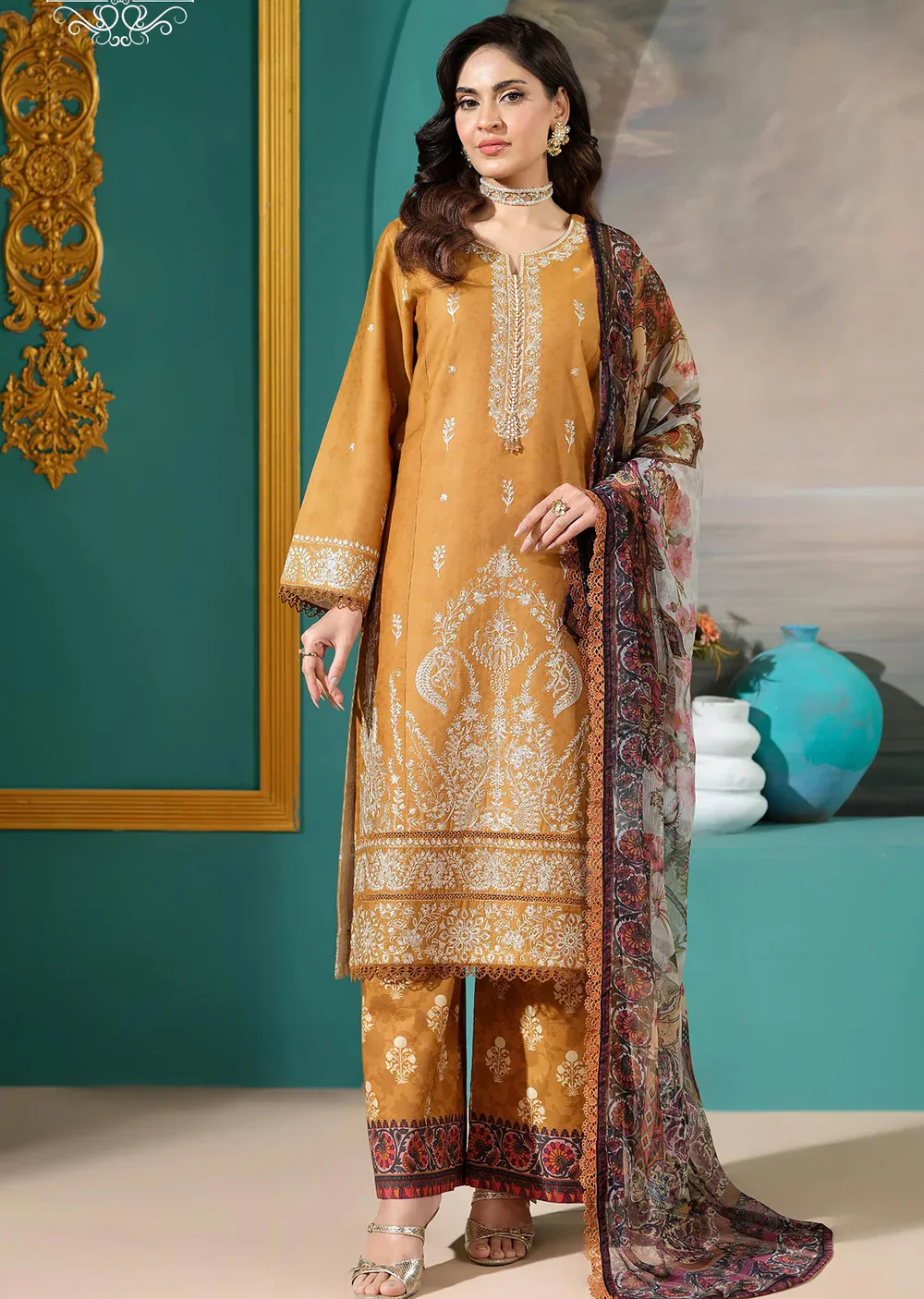 HSS-1180- Ivory Diviné - Luxury LAWN Suit