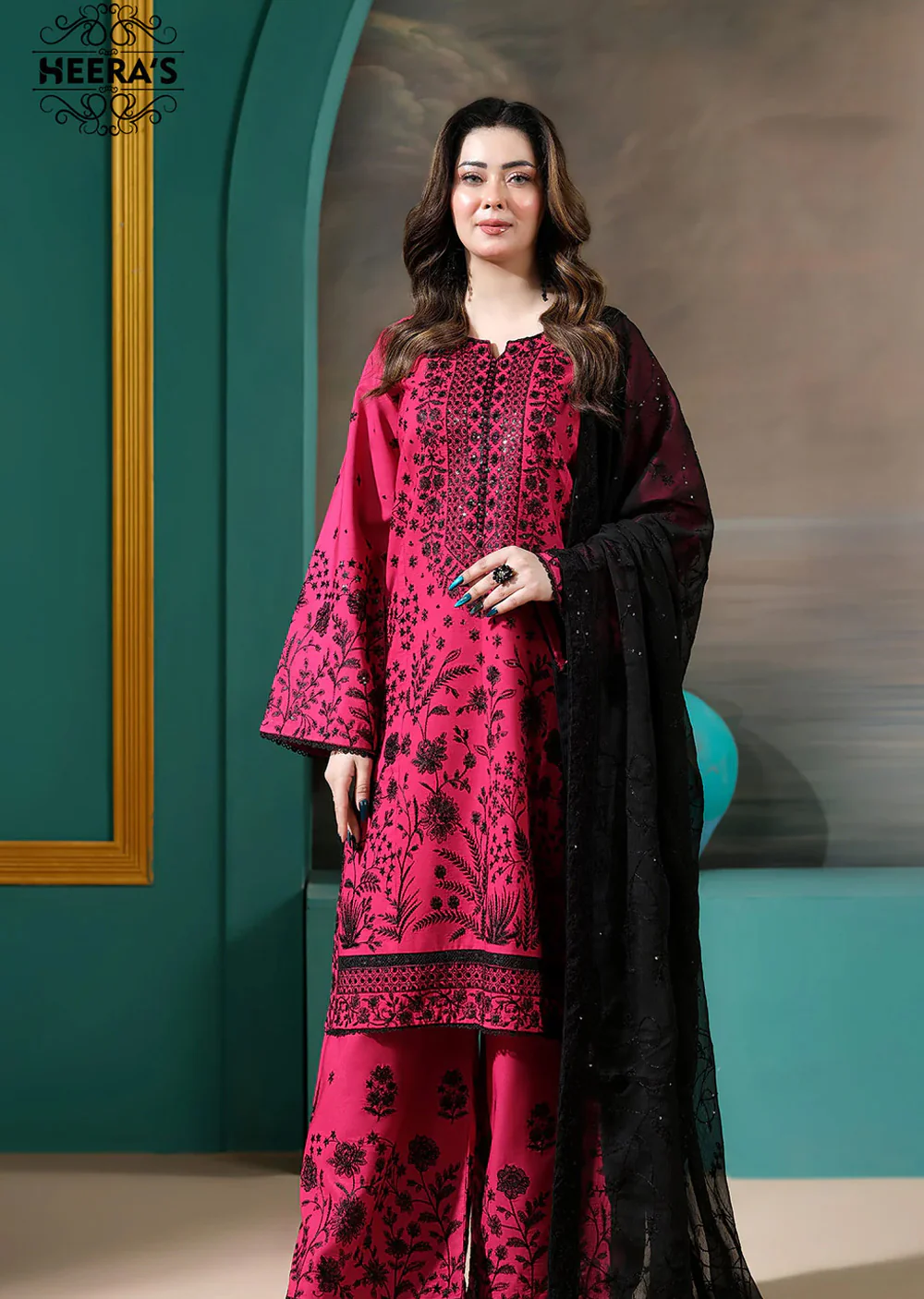 HSS-1183 Scarlet Royale Eid Suit