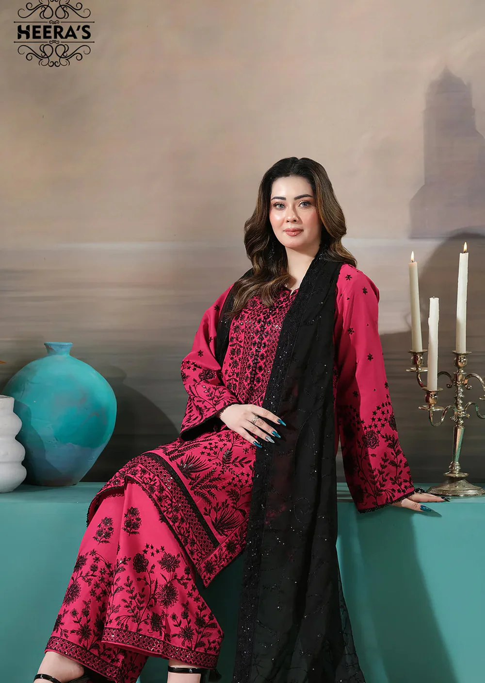 HSS-1183 Scarlet Royale Eid Suit - Image 2