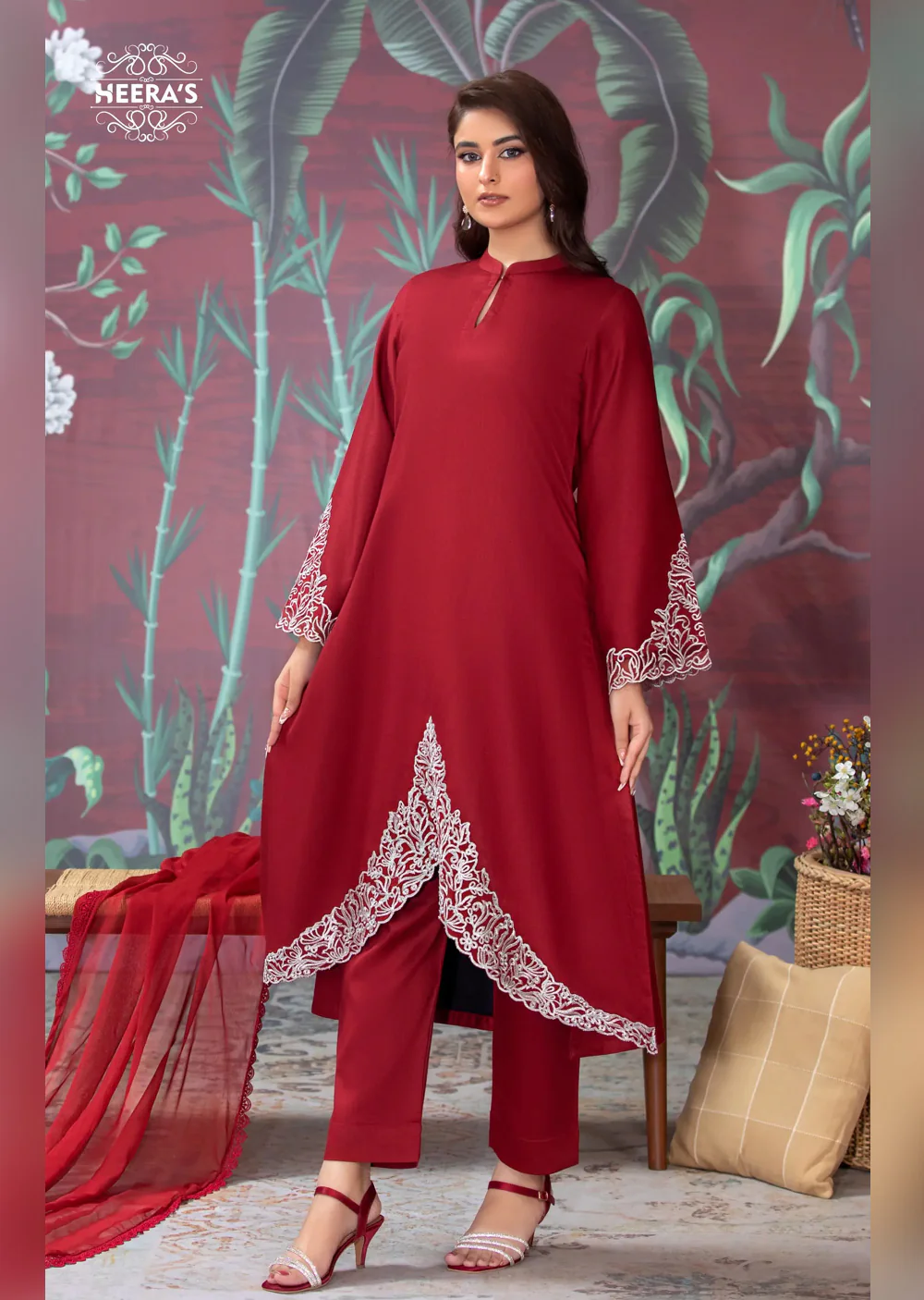 HSS-167 - Readymade - Airline Tale Fairy Embroidered suit by Heeras - Image 4