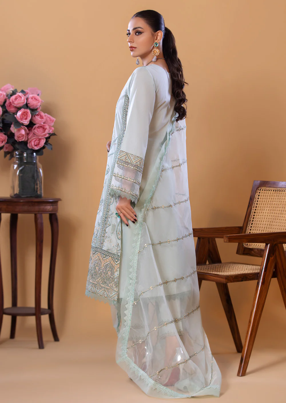 HSS-239 - Readymade Heeras linen Suit - Image 2