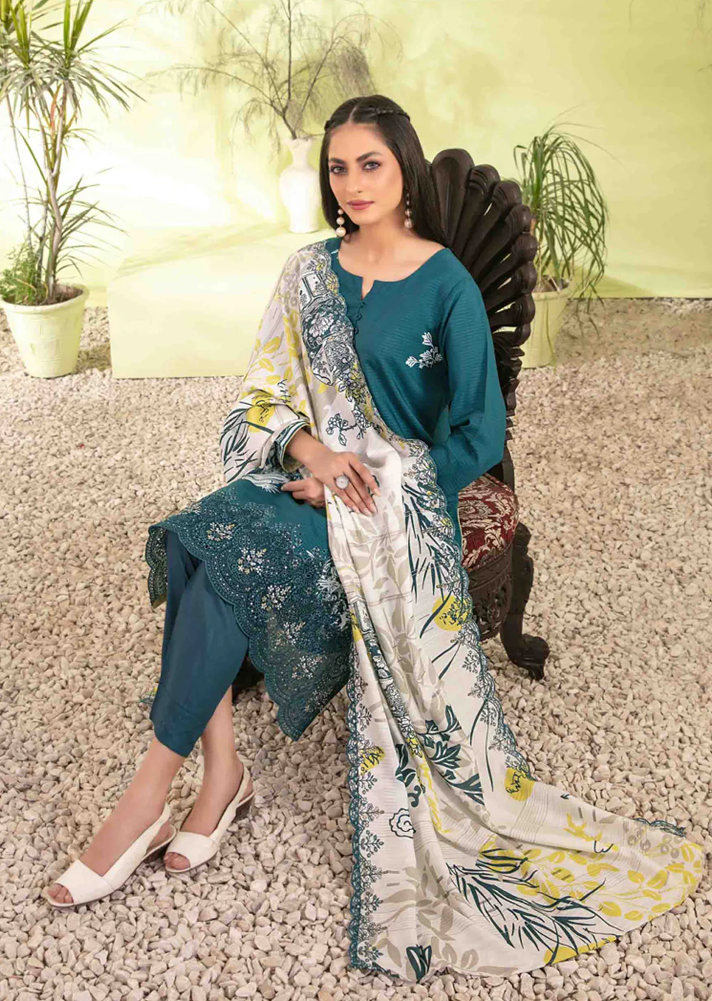 IFZN-5517 - Unstitched - Ifza Viscose Suit by Tawakkal 2025 - Image 2