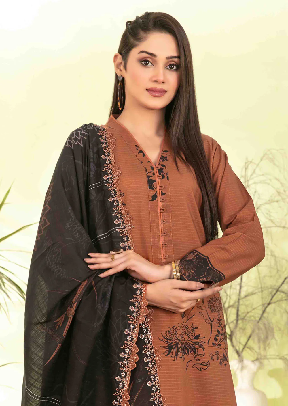 IFZN-5520 - Unstitched - Ifza Viscose Suit by Tawakkal 2025 - Image 2
