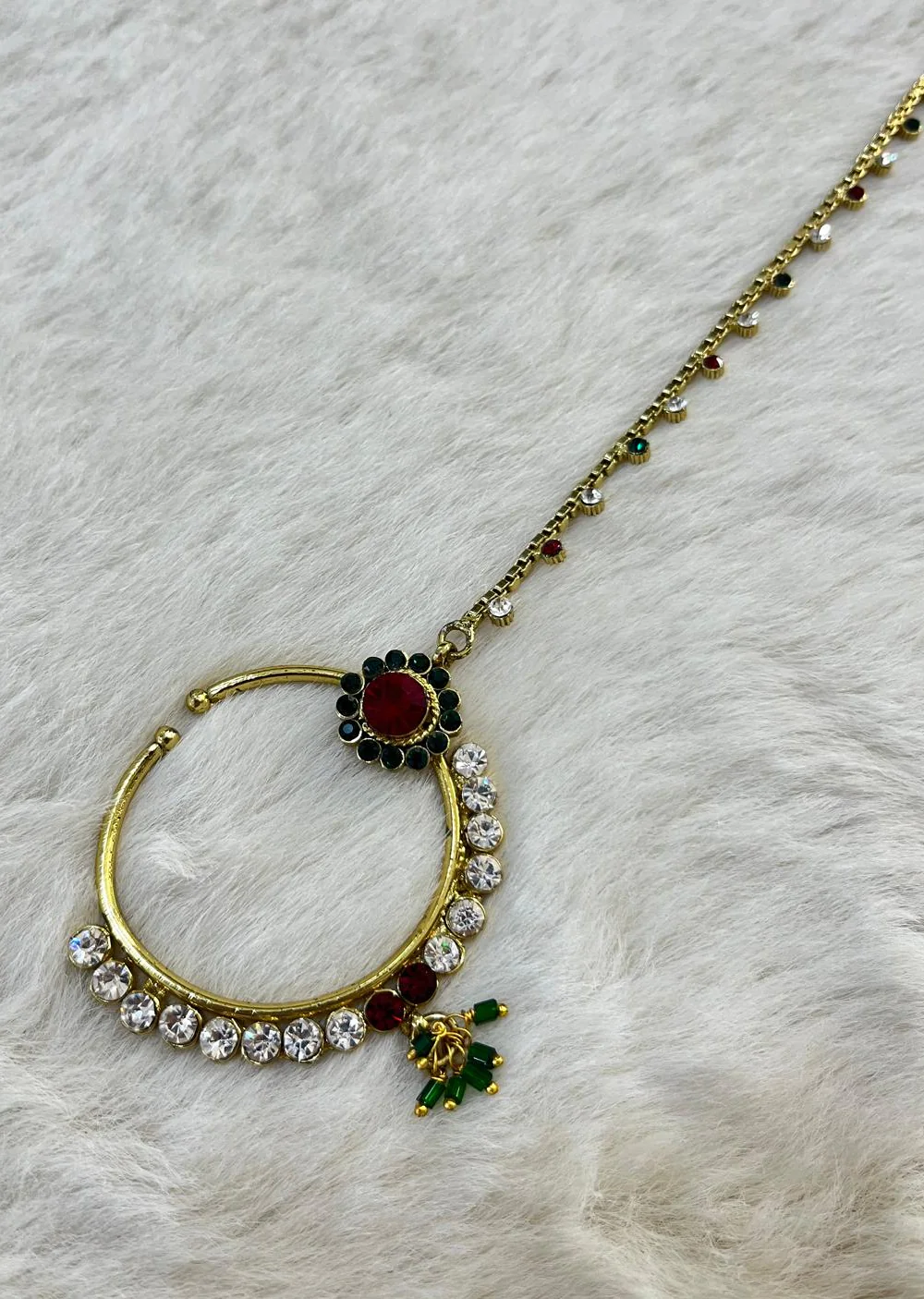 JBM-69 - Nose ring gold with silver - Image 3