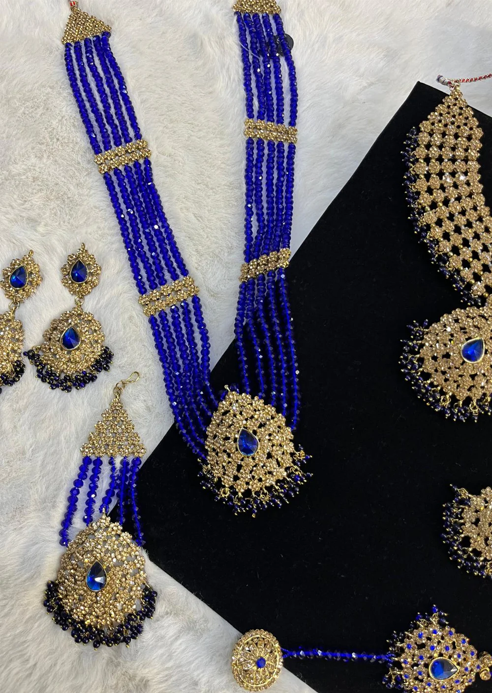 JBM27 Royal blue bridal set - Image 3