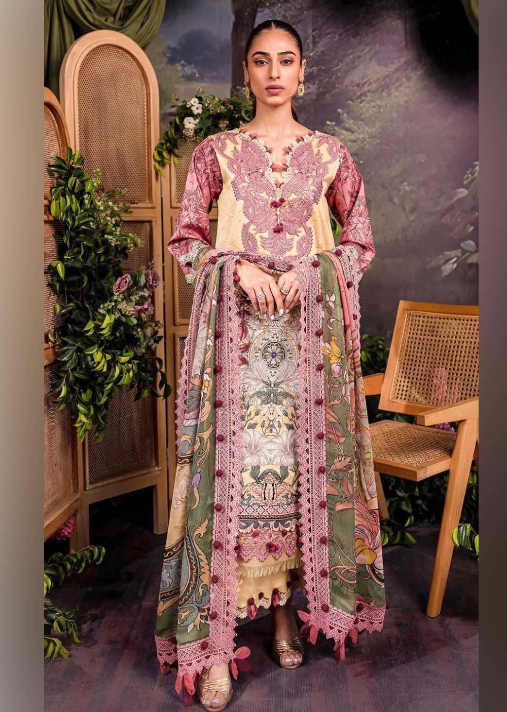JPS-04 - Unstitched - Premium Lawn Collection by Jade 2024