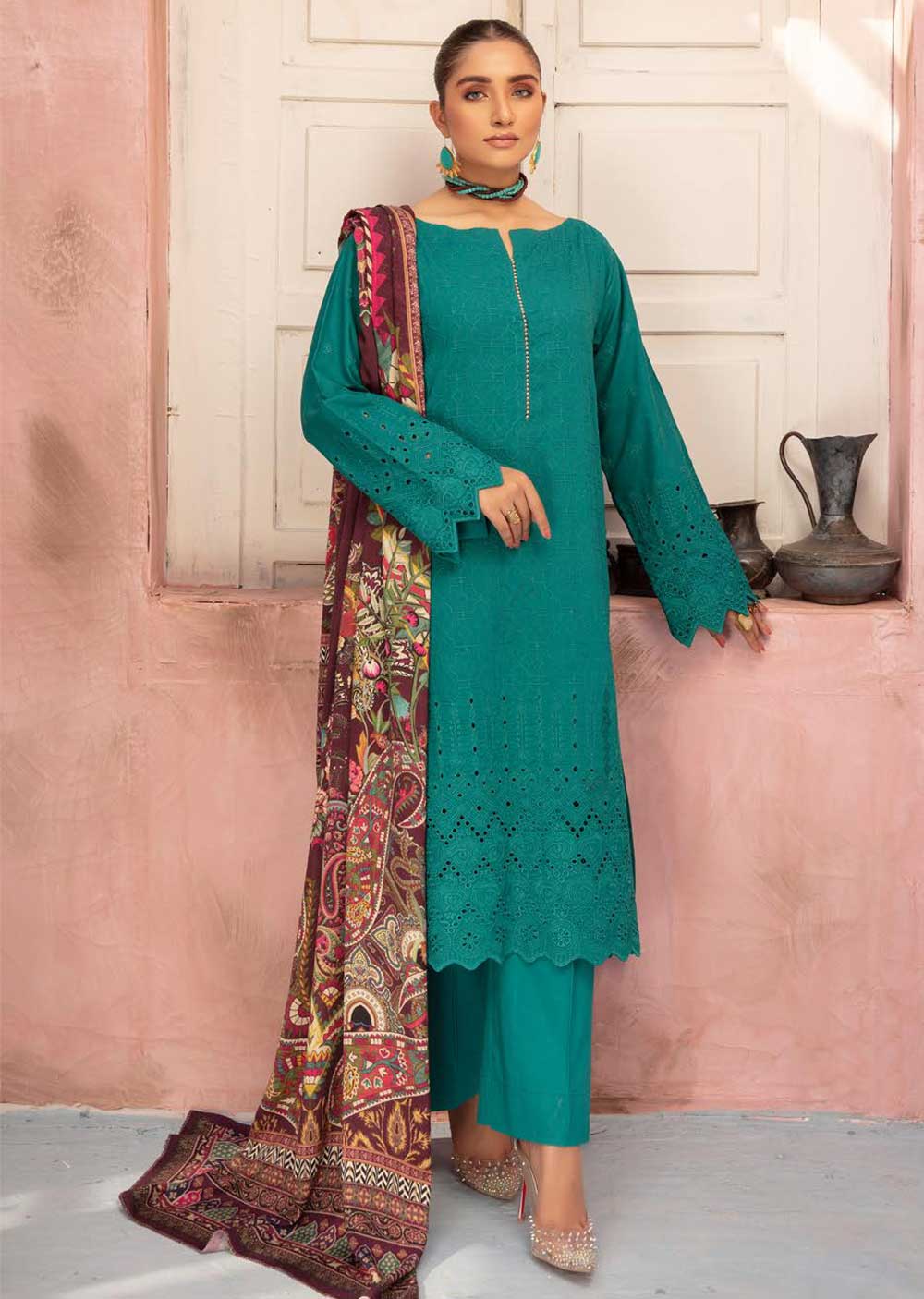 JR-915-R - Readymade - Zarqa Chickenkari Collection By Johra 2022