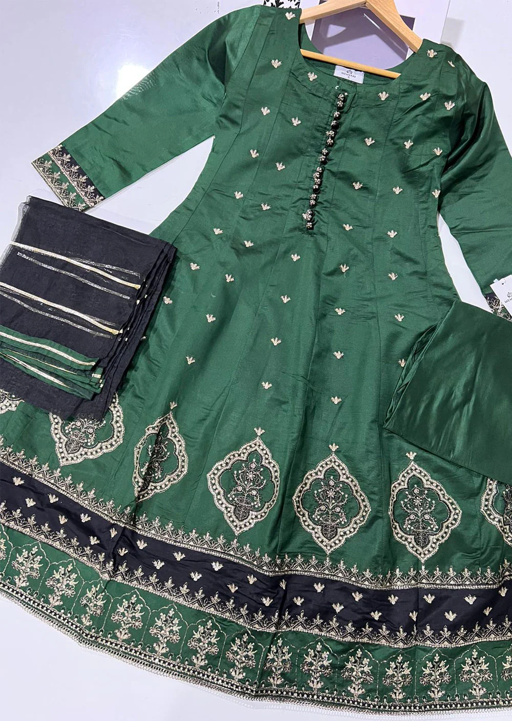 KLD1000 Zeinab - Readymade Khadi Net Suit - Image 6