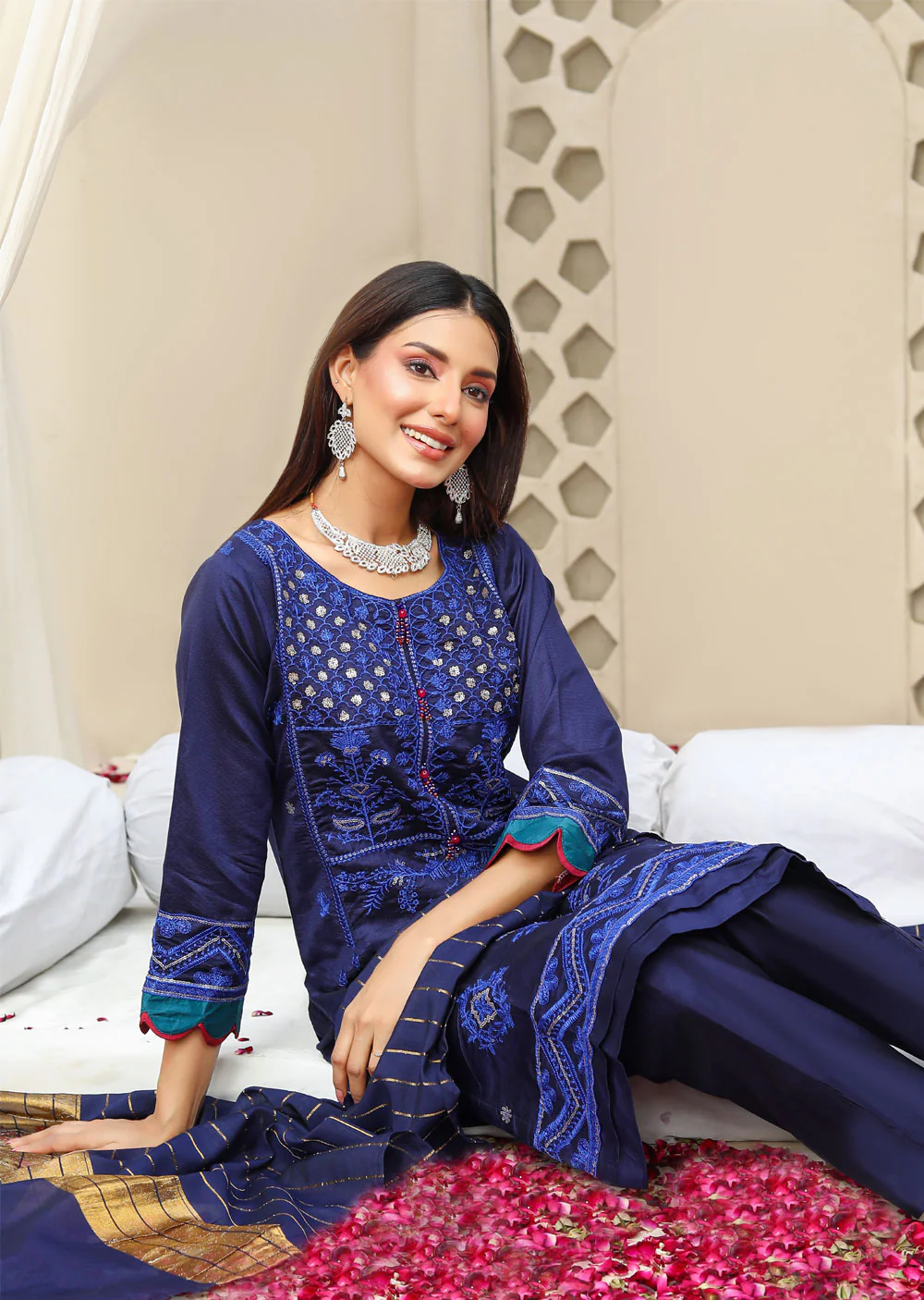 KLD1004 Yuvel - Readymade Khadi Net Suit - Image 6