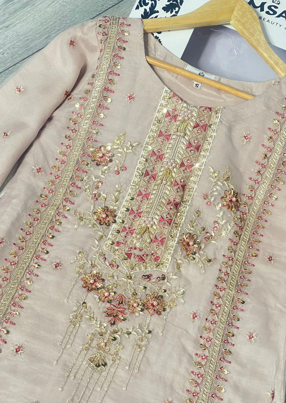 KLD1007 Eve - Readymade Organza Suit - Image 5