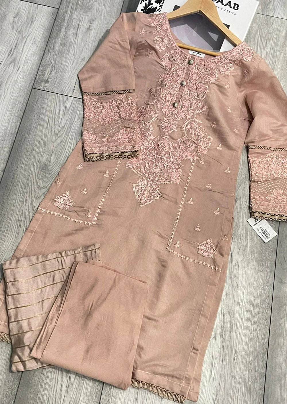KLD1008 Nooriya - Readymade Khadi Net Suit - Image 6