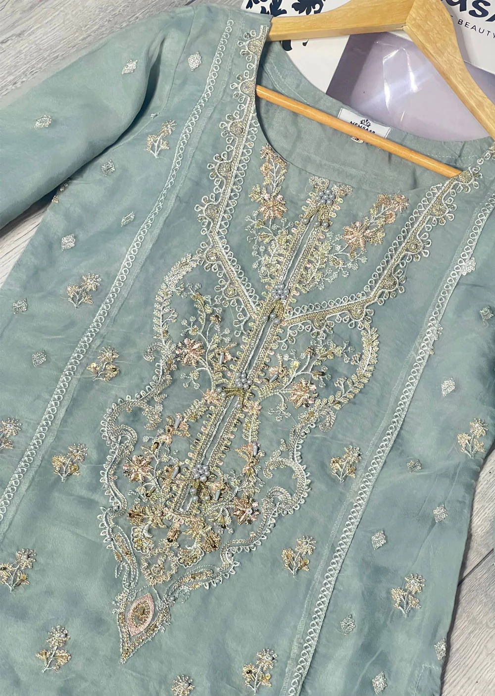 KLD1013 Simran - Readymade Organza Suit - Image 9
