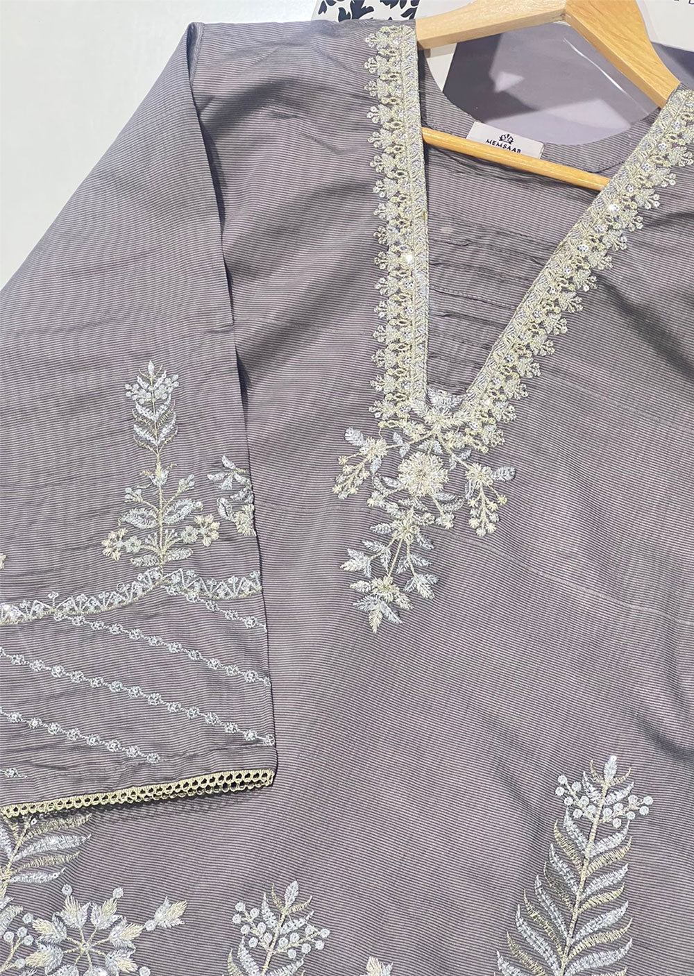 KLD1014 Rosaylin - Readymade Khadi Net Suit - Image 5