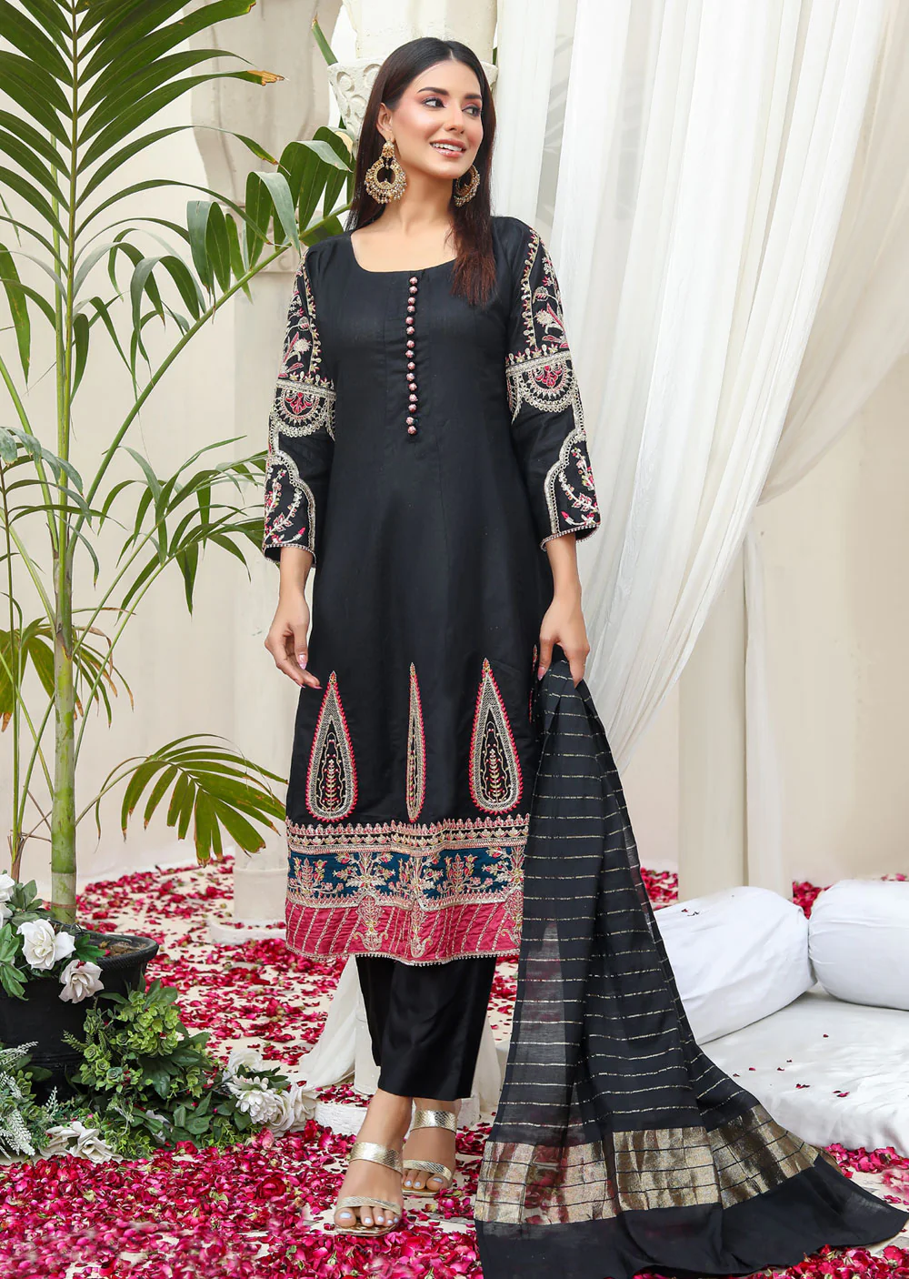 KLD1015 Billo - Readymade Khadi Net Suit - Image 7