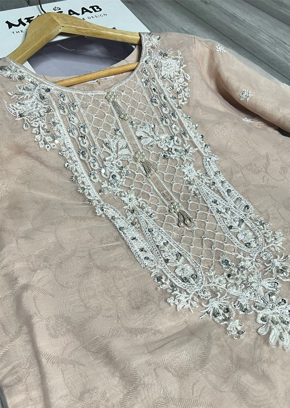 KLD1016 Aera - Readymade Organza Suit - Image 5