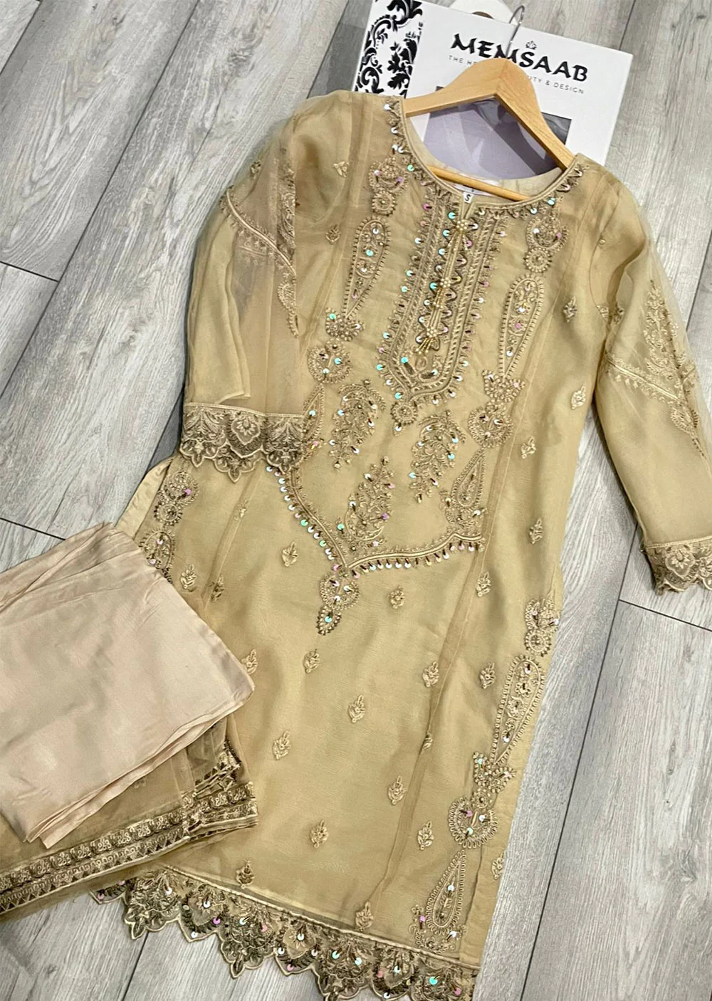 KLD1019 Rani - Readymade Organza Suit - Image 4