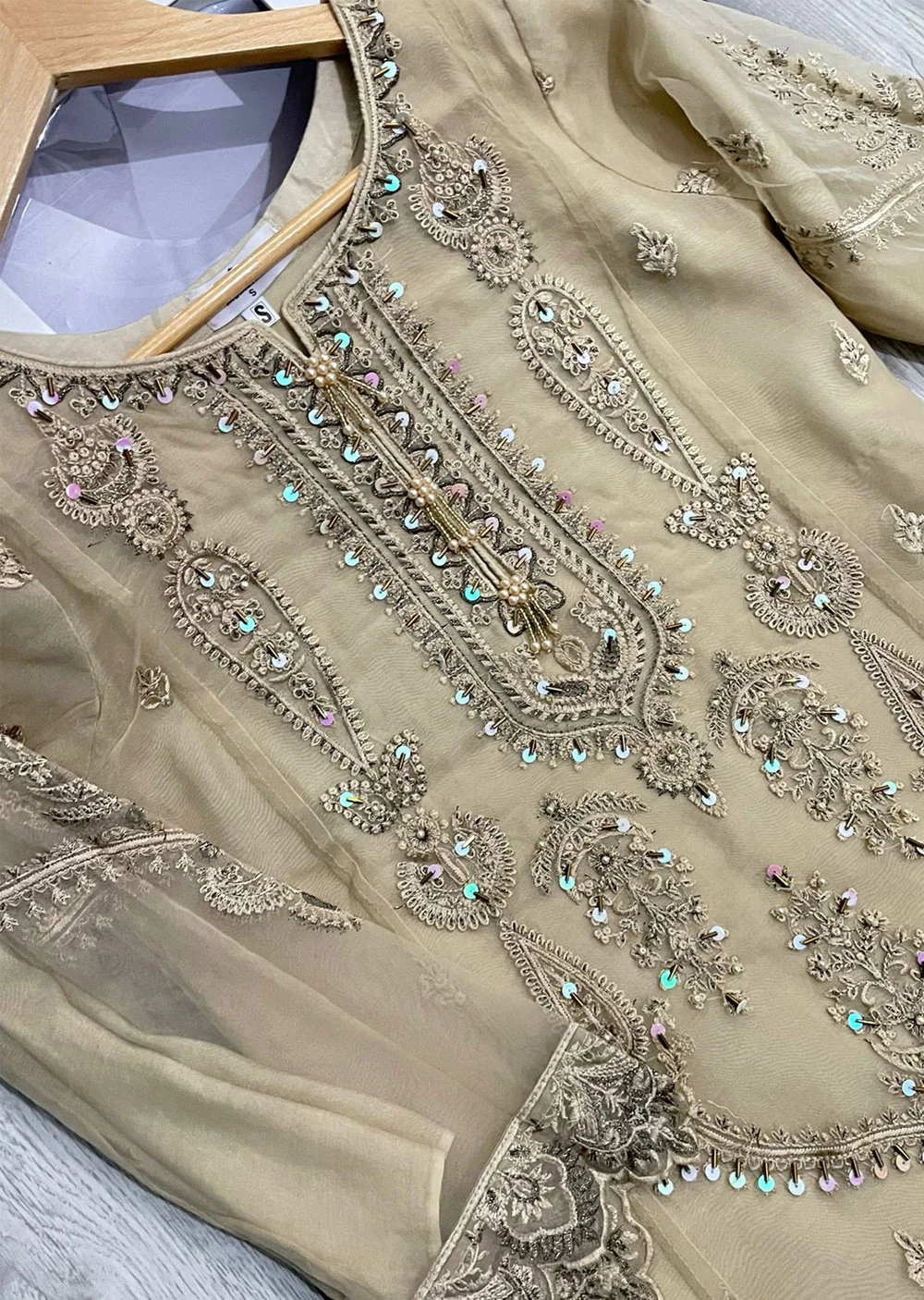 KLD1019 Rani - Readymade Organza Suit - Image 5