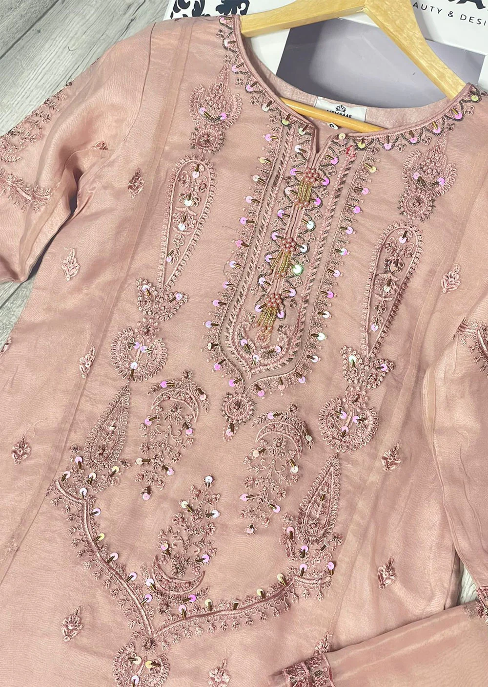 KLD1019 Rani - Readymade Organza Suit - Image 8