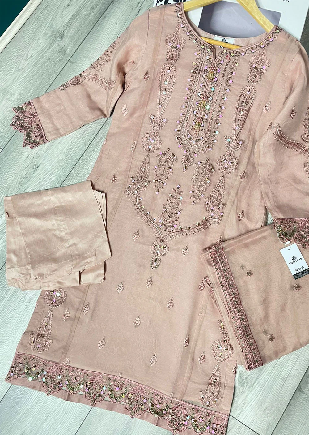 KLD1019 Rani - Readymade Organza Suit - Image 9