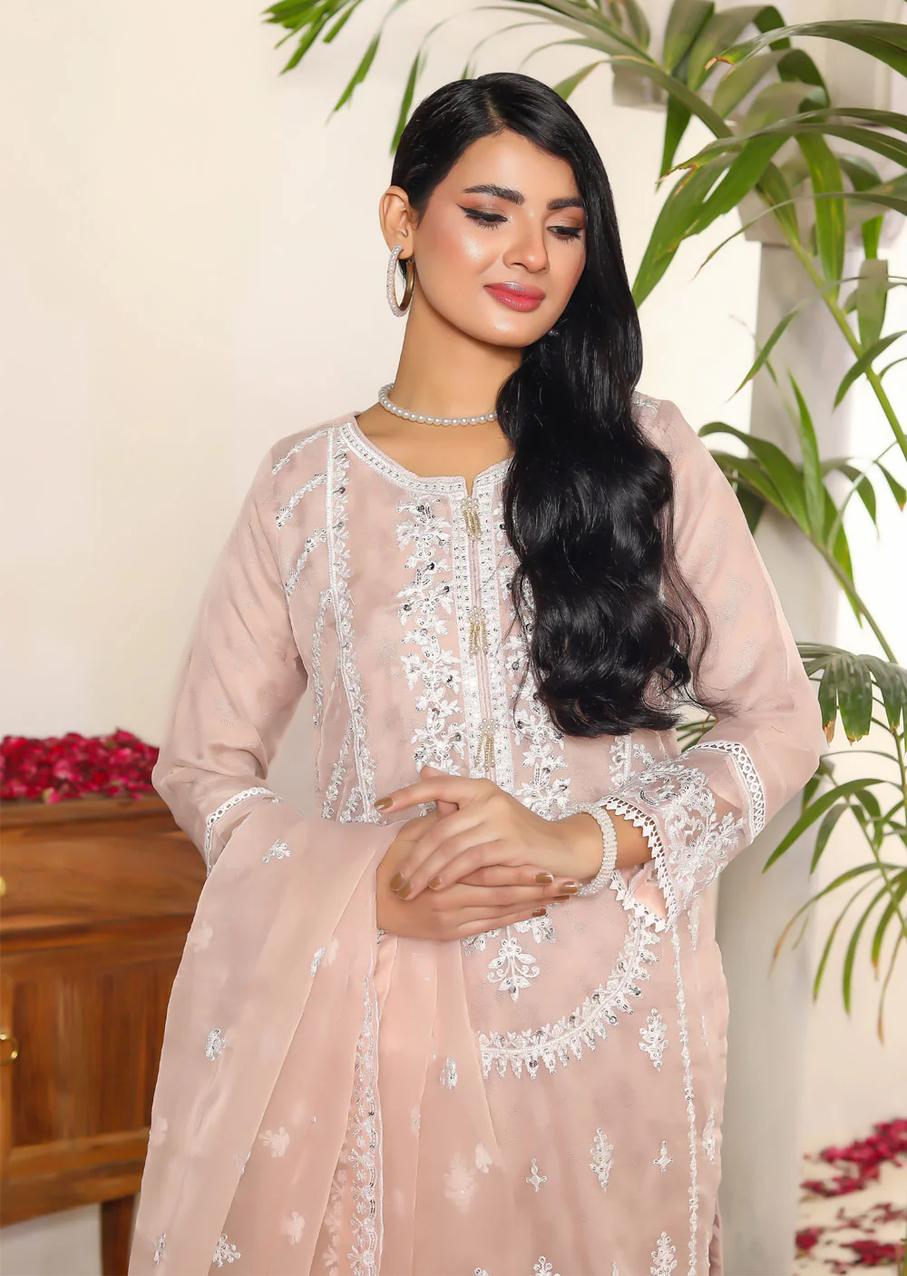 KLD1023 Rivaa - Readymade Organza Suit - Image 2
