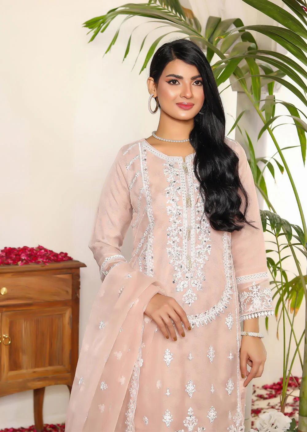 KLD1023 Rivaa - Readymade Organza Suit - Image 3