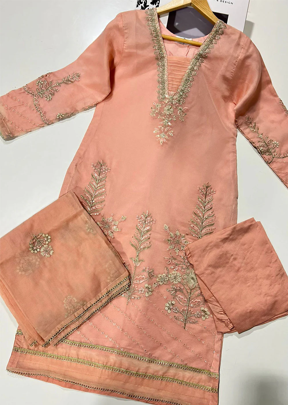 KLD1025 Rosay - Readymade Khadi Net Suit - Image 6