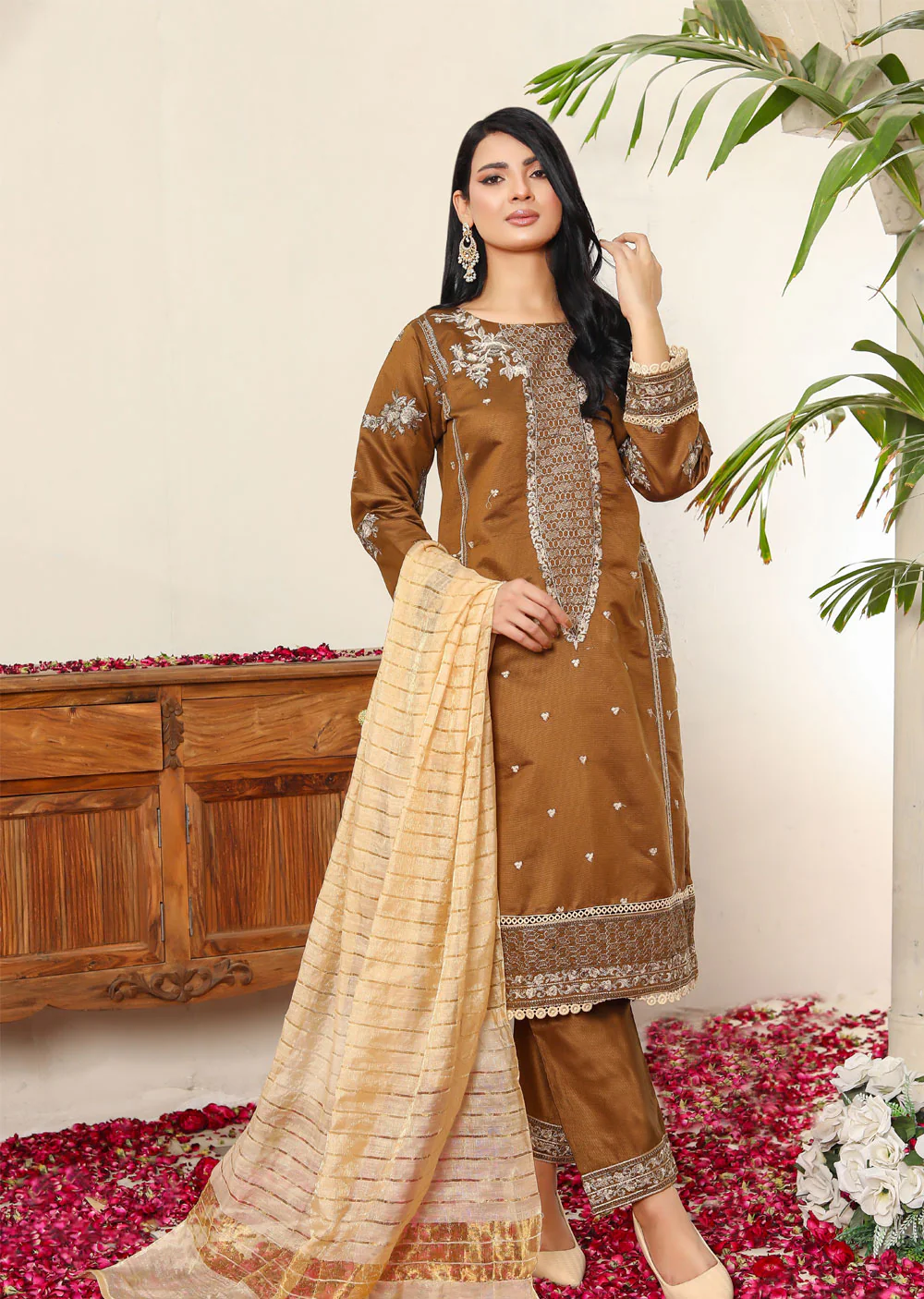 KLD1026 Noshaba - Readymade Khadi Net Suit