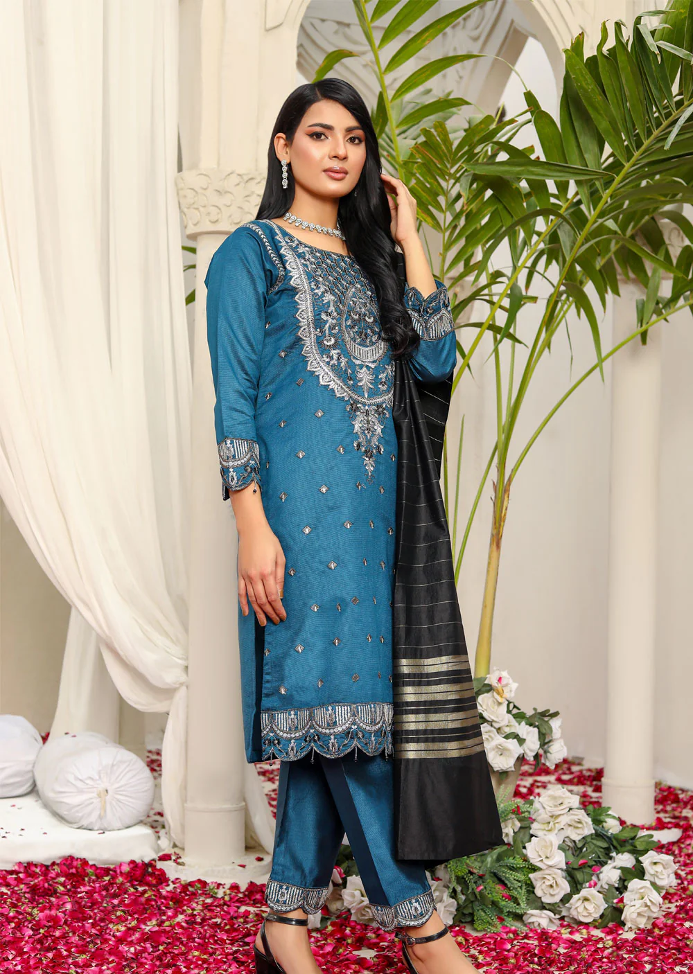 KLD1027 Naran - Readymade Khadi Net Suit - Image 2