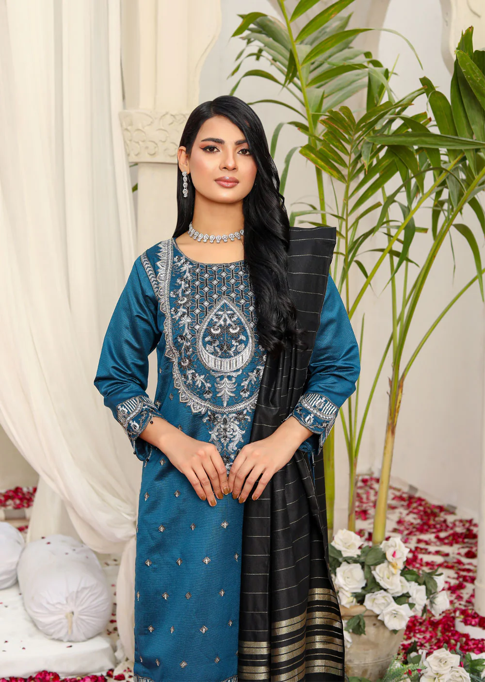 KLD1027 Naran - Readymade Khadi Net Suit - Image 3