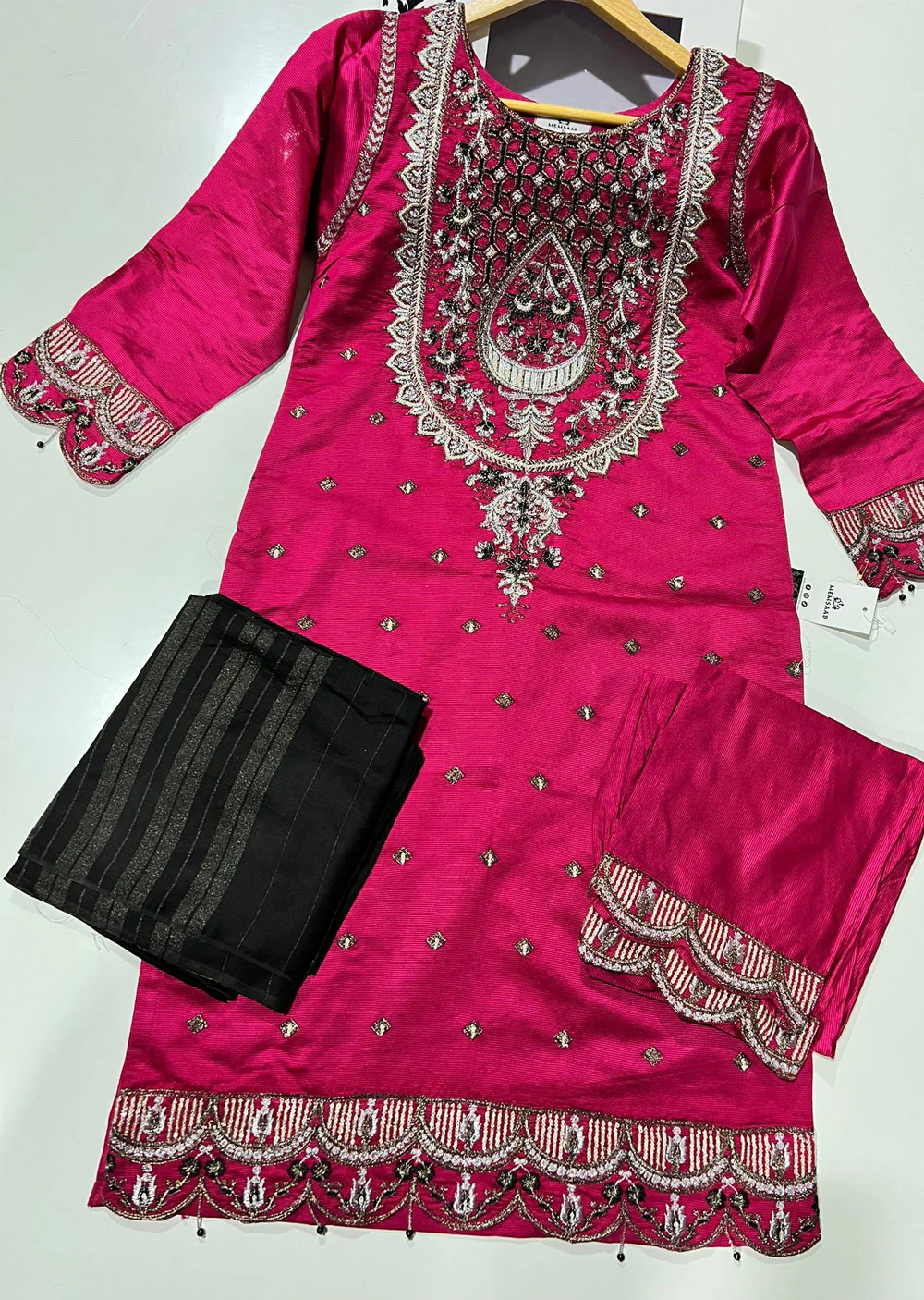 KLD1027 Naran - Readymade Khadi Net Suit - Image 4