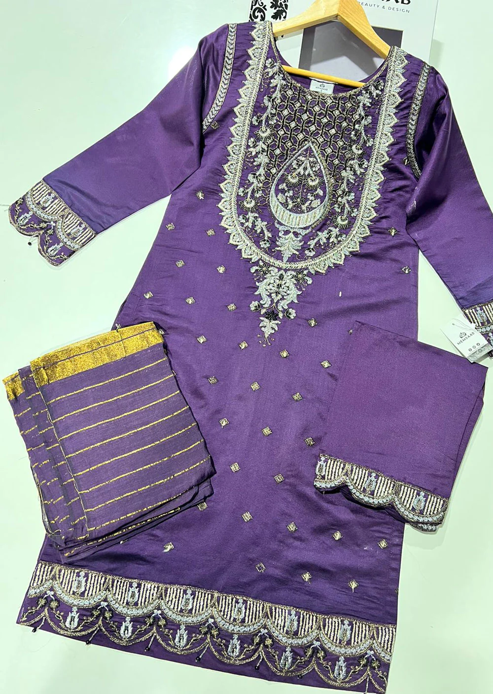 KLD1027 Naran - Readymade Khadi Net Suit - Image 6