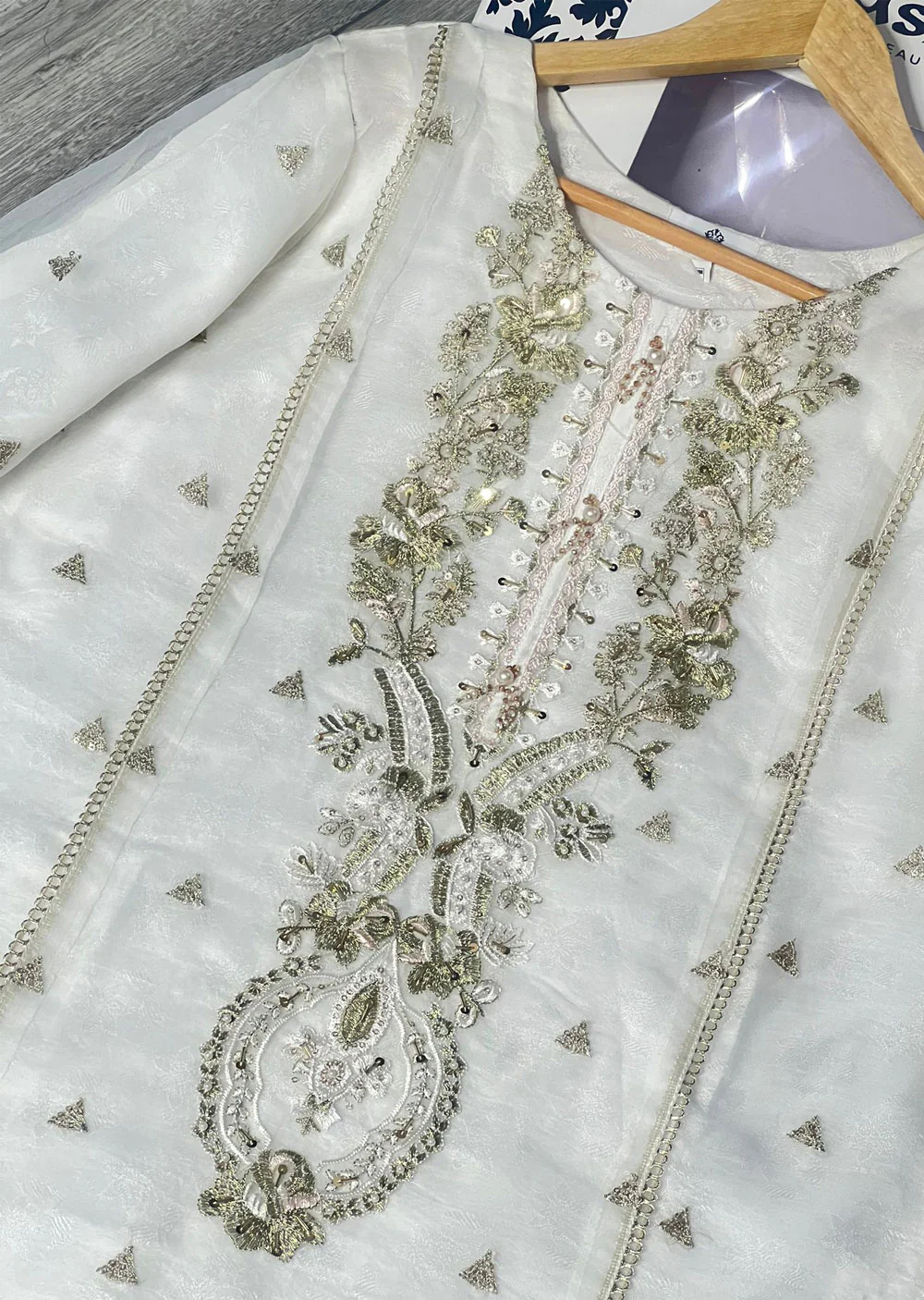 KLD1035 Ashana Readymade Organza Suit - Image 5