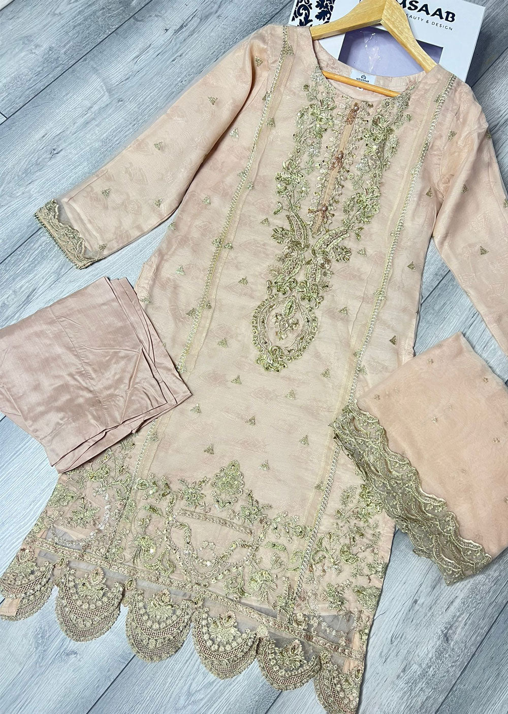 KLD1035 Ashana Readymade Organza Suit - Image 6