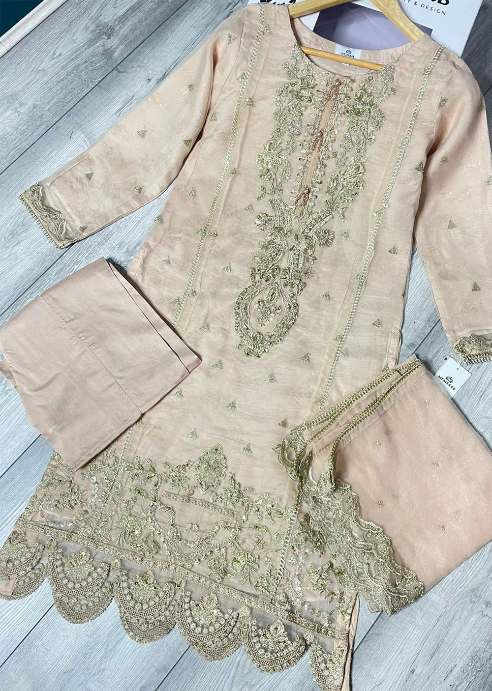 KLD1035 Ashana Readymade Organza Suit - Image 8