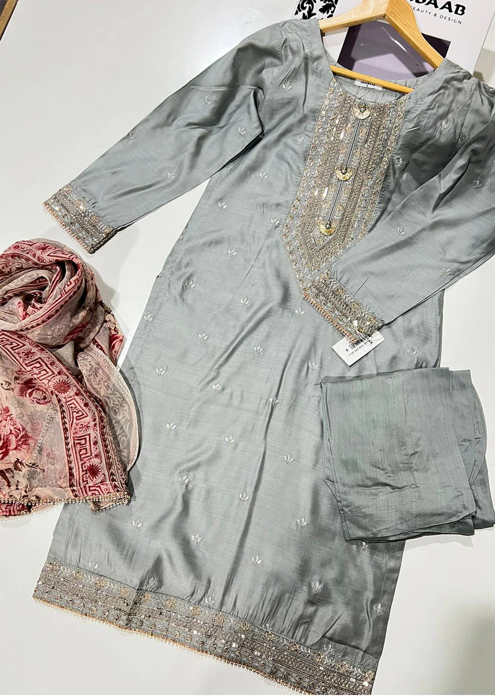 KLD1036 Poshaak - Readymade Viscose Suit - Image 8